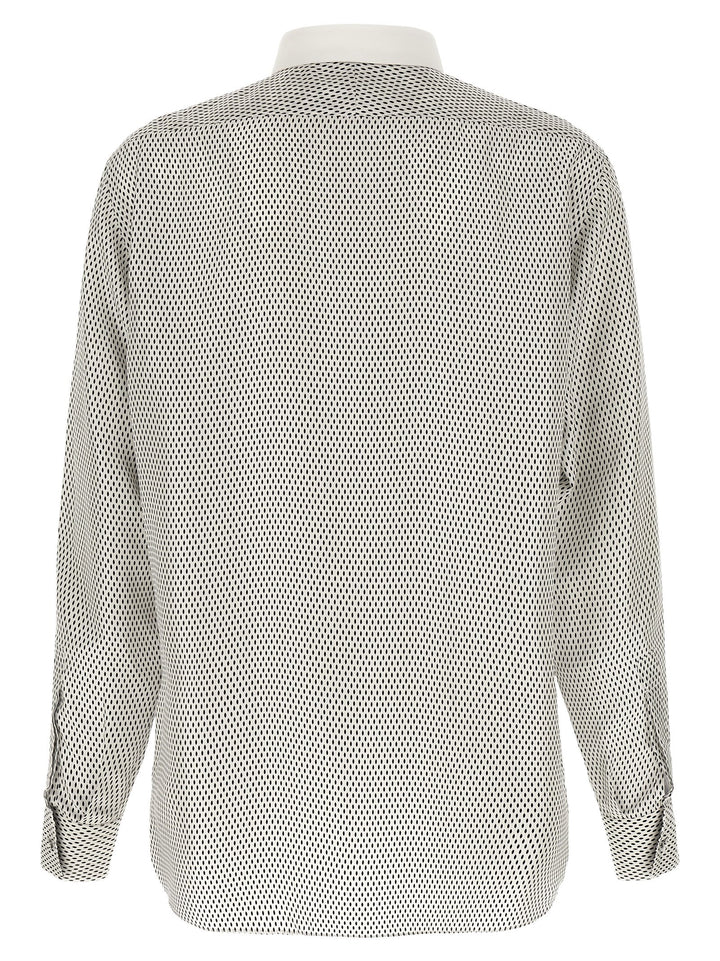 Tom Ford Shirt With Contrast Collar Camicie - Bianco | 928b1b709774ba1e1a501338395021a4f4f1fe06