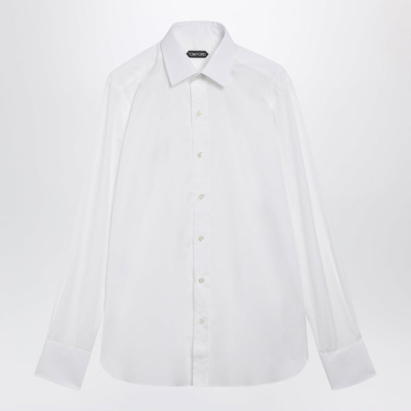 Slim-Fit Cotton Shirt In Optical White