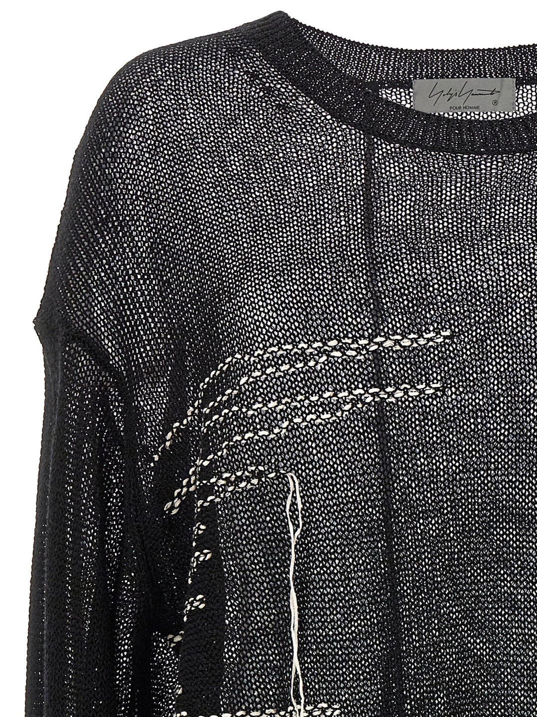 Contrast Embroidery Sweater Maglioni Nero