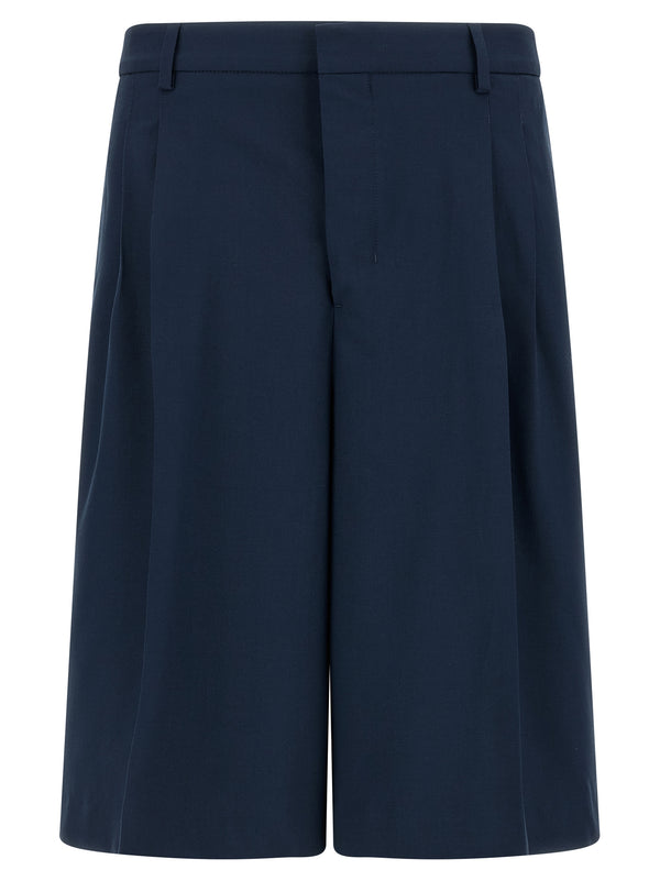 Fresh Wool Bermuda Shorts Bermuda E Short Blu