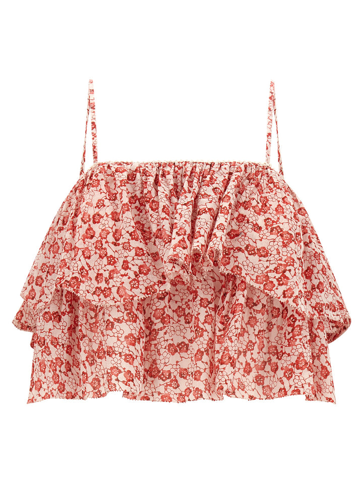Marant Etoile Erisa Top - Rosso | ead505808d859391f5a9ee2553533e197f2d5587