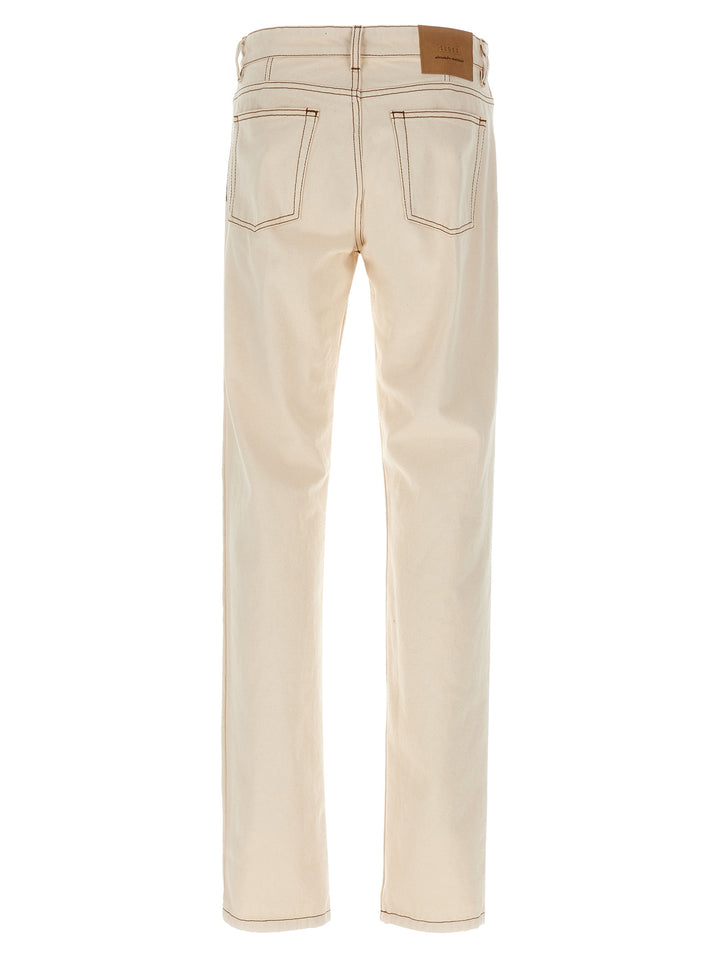 Ami Paris Garment-Dyed Jeans - Beige | faf7a29a2ea29fe1bf9b8af0069710ed8a898323