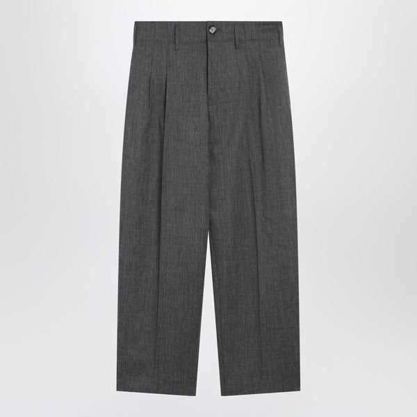 Grey Tailored Wool Trousers