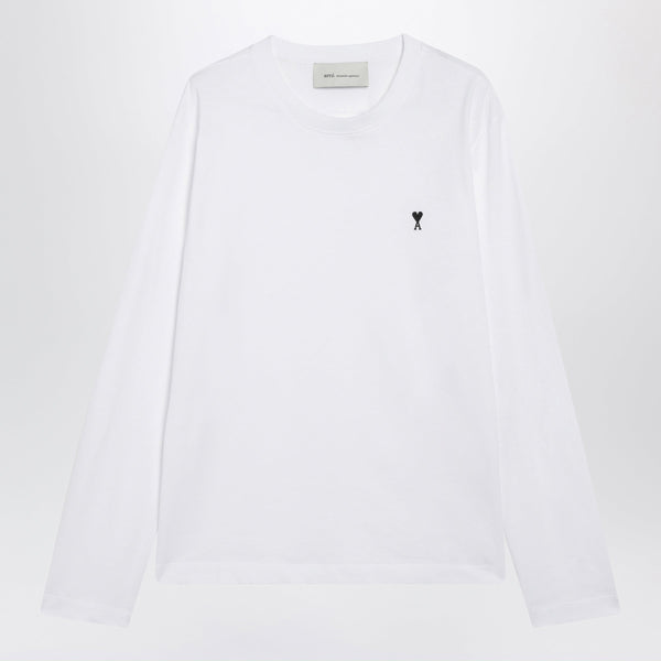 White Long-Sleeved Cotton T-Shirt