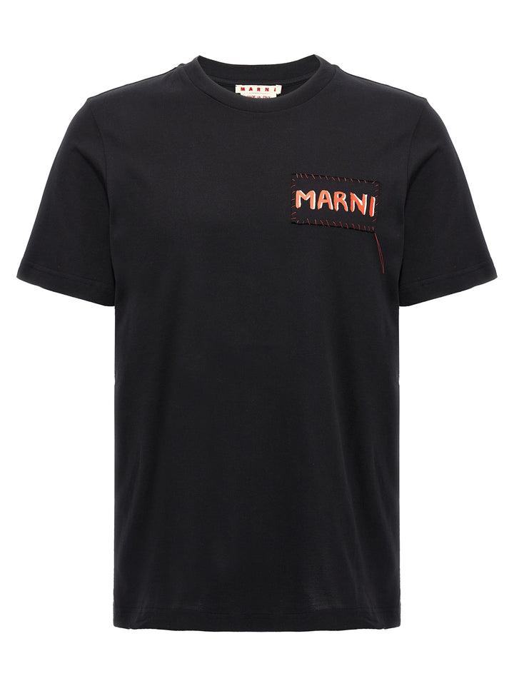 Marni Logo T shirt - Nero | a8186a893549c5d8eb0a2539e8b308660f0dd9b4