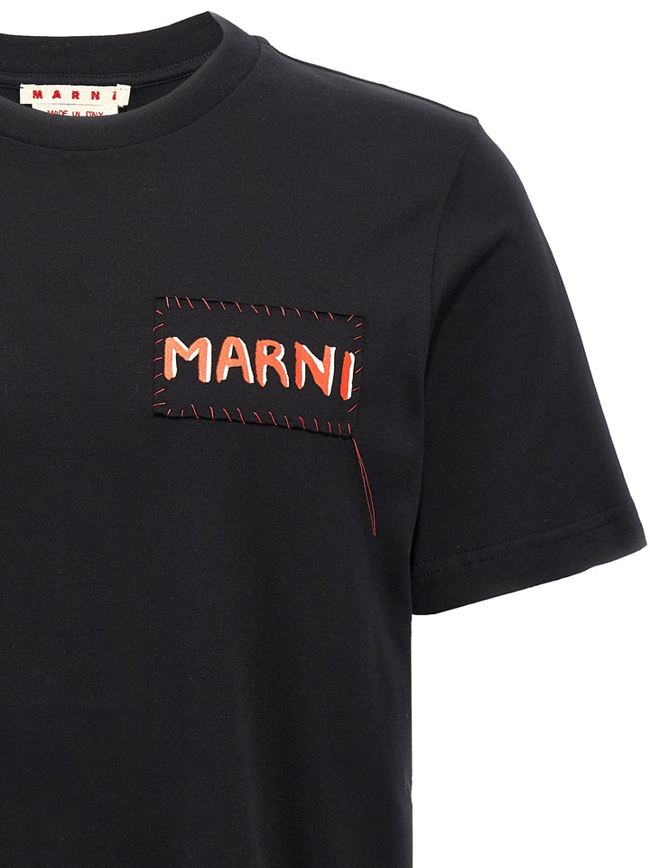 Marni Logo T shirt - Nero | ecbe89b581015ead31ff5a5e69cb0f849cfee21d