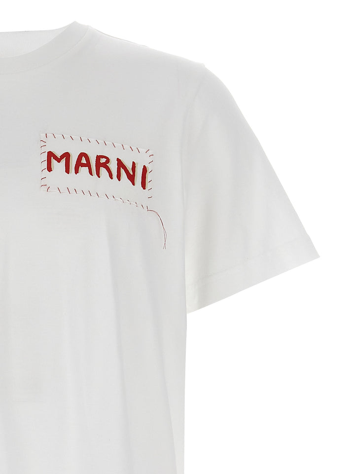 Marni Logo Patch T shirt - Bianco | d4af087822414027db1b507084f06896b7dcdda4