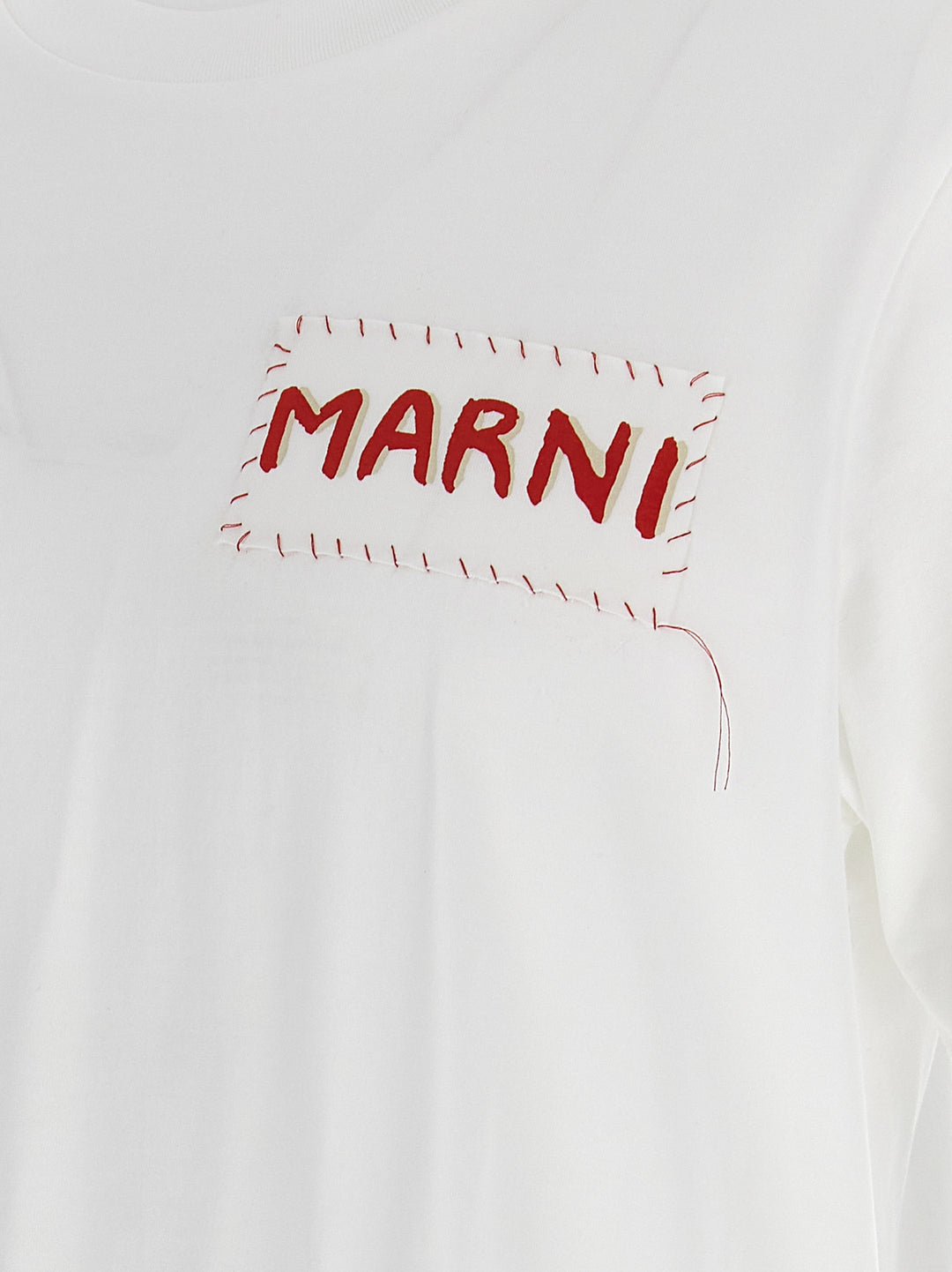 Marni Logo Patch T shirt - Bianco | 8c19ca465ff0c83f2d61d29da6dc5b462cfa8dc3