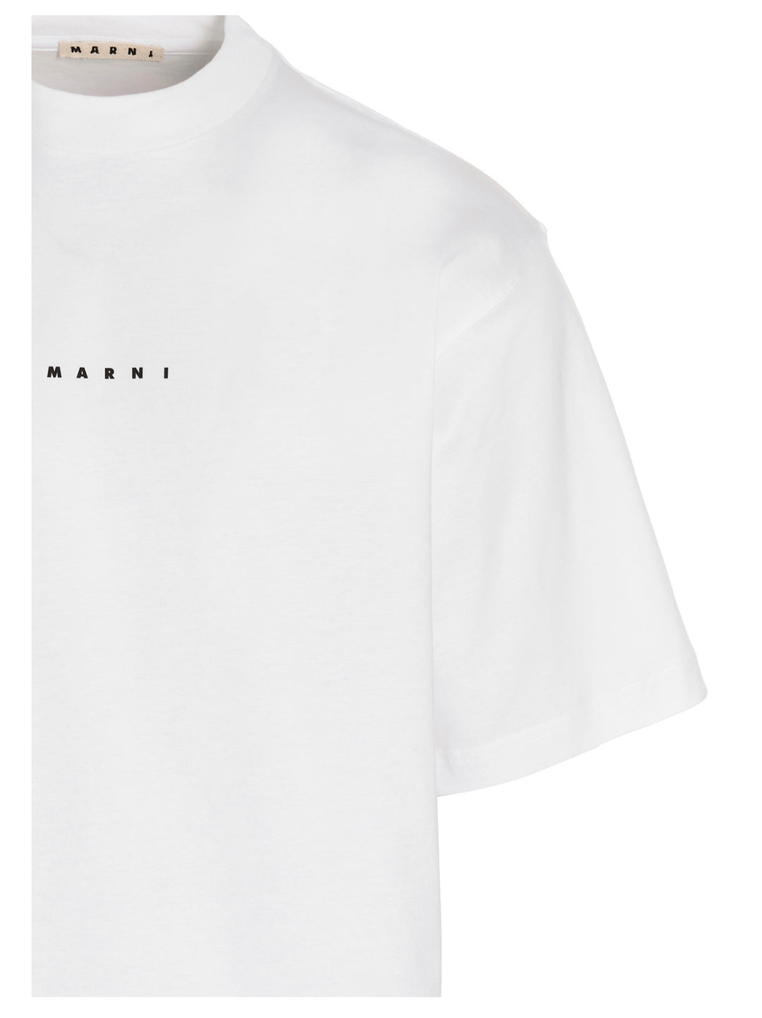 Marni Logo Printed T shirt - Bianco | d8c54762796b1ba17a4f783d23f8d616e4eb7838