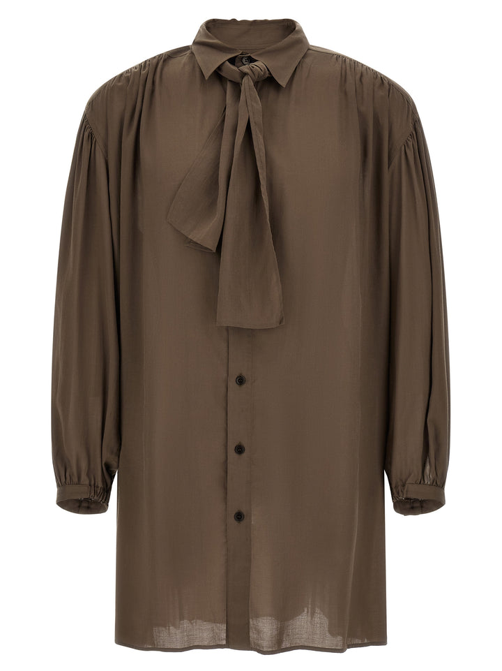 Yohji Yamamoto Shirt With Scarf Camicie - Verde | f2577db59e57e21235e3d9a4f05b3524998ea561
