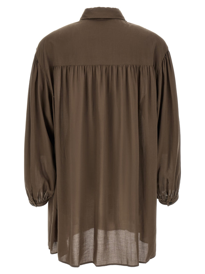 Yohji Yamamoto Shirt With Scarf Camicie - Verde | 8907445087fda6bf3e1f14f16d21a7c0c3fd01df