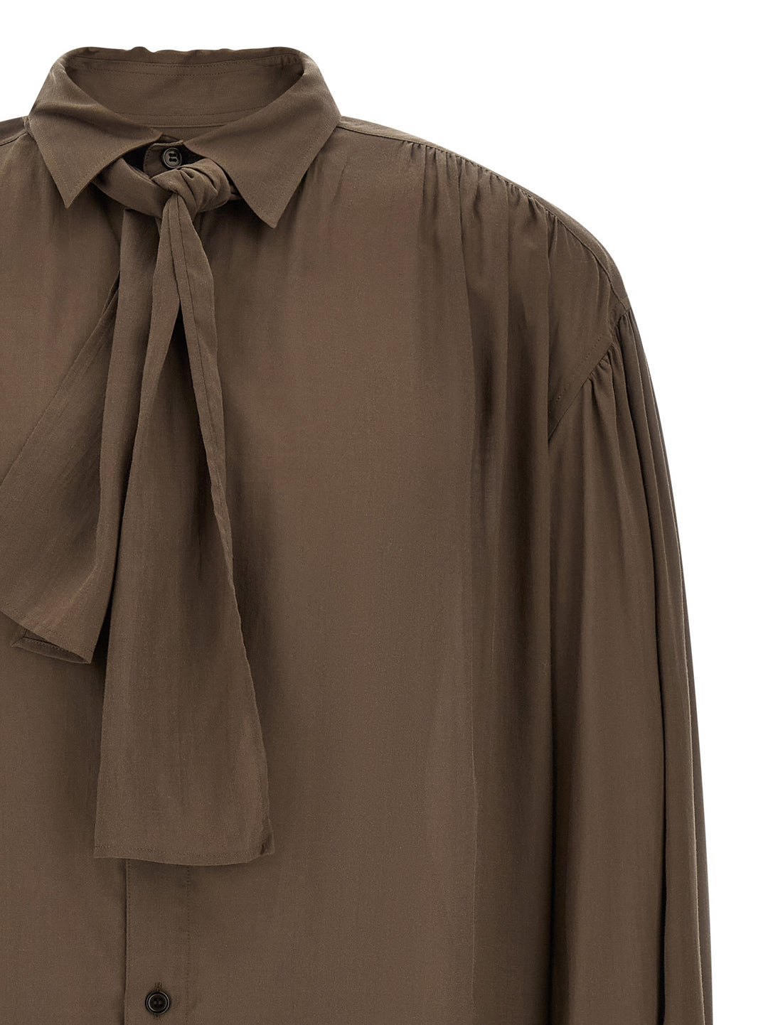 Yohji Yamamoto Shirt With Scarf Camicie - Verde | 133943ebd418c1b07c7dbffef5bf3d8f5c90e078