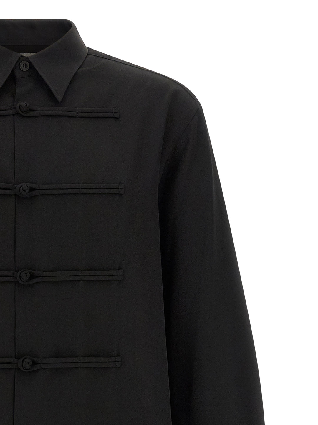 Yohji Yamamoto China Button Camicie - Nero | b9e3359cad055bcaddf6db1f9d3a2d1b6cb9374c