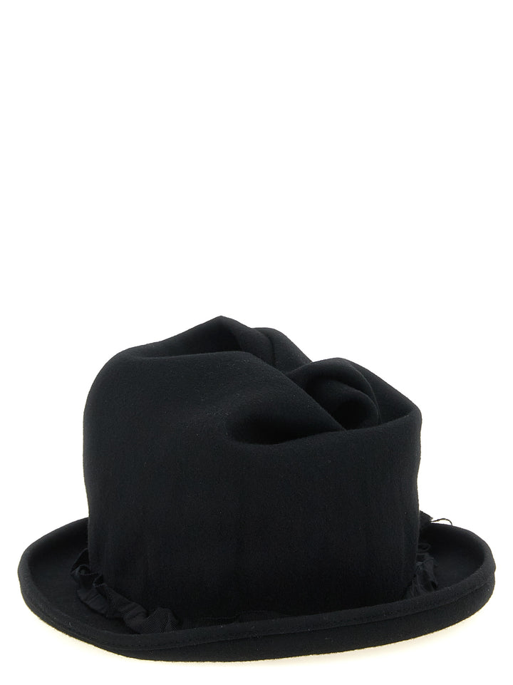 Yohji Yamamoto Sculptural Crown Hat Cappelli - Nero | 0bb6d281332a643d08683f8e8b6d06a7da5b25db