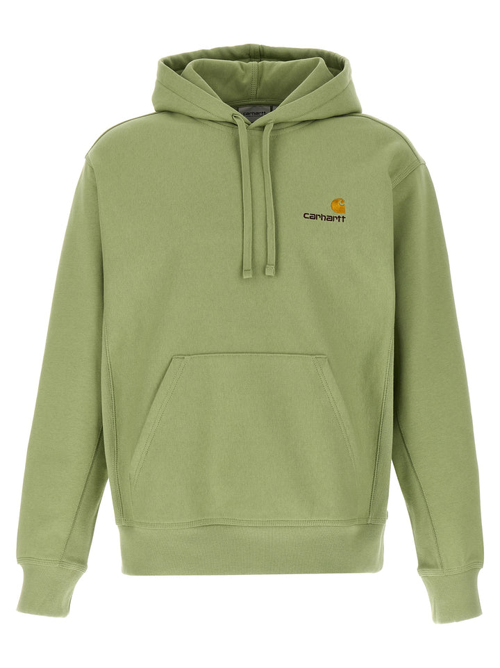 Carhartt Wip American Script Felpe - Verde | 31ef5d1a7e4c889ccb7710cfc5e9803229fae96f