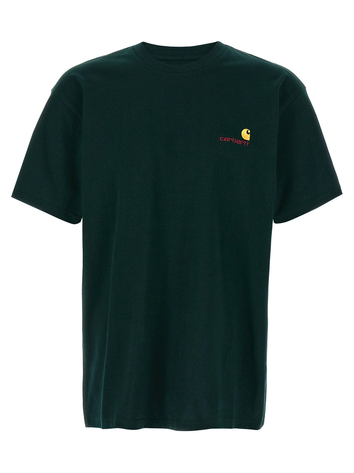 Carhartt Wip American Script T shirt - Verde | 1607c2a625e0b7fdc6a07eb92a14025048219202
