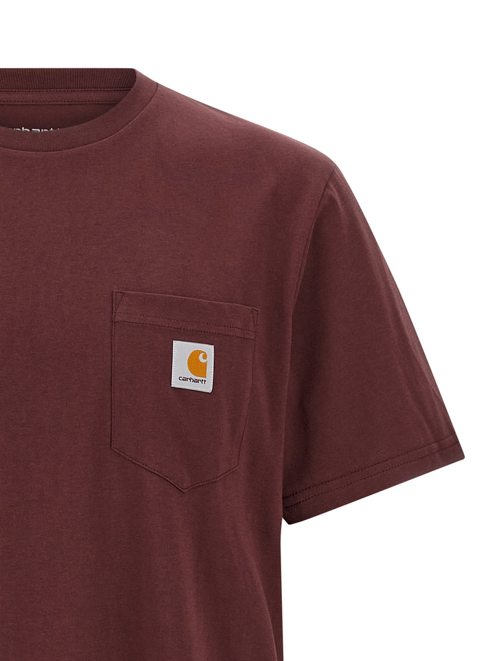 Carhartt Wip Pocket T shirt - Bordeaux | c080cd6b2443cb91af997b2c8e08b7582396797a