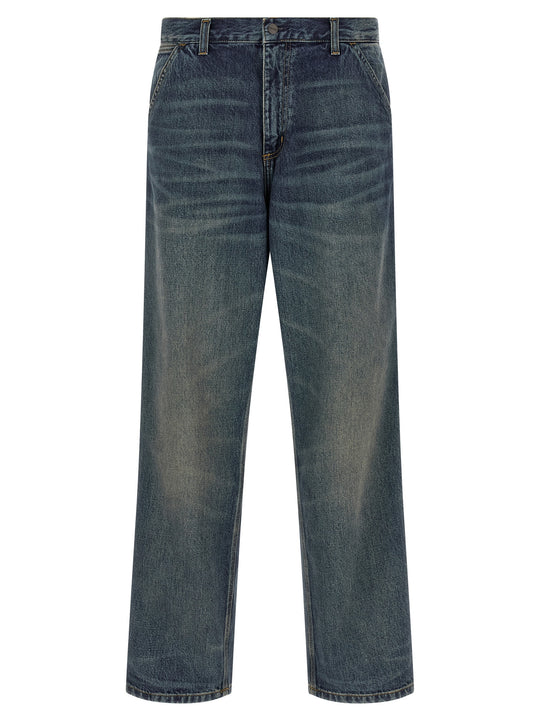 Single Knee Jeans Blu