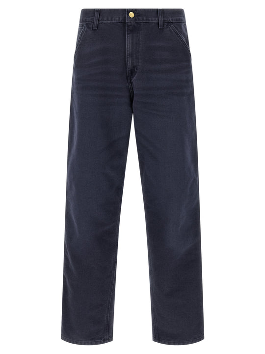 Single Knee Pantaloni Blu