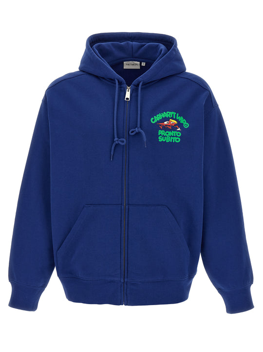 Hooded Pronto Sweat Jacket Felpe Blu
