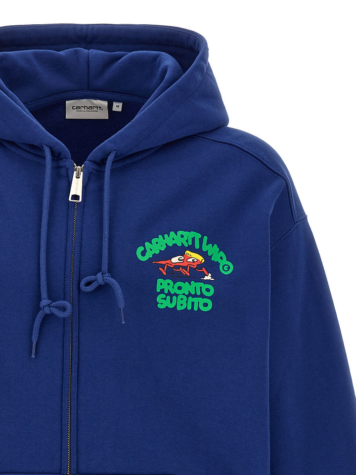 Carhartt Wip Hooded Pronto Sweat Jacket Felpe - Blu | e5b1ef3abe851d88620a7cc2ffc7bf51cdadee7b