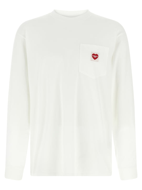 Pocket Heart T Shirt Bianco