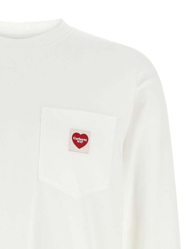 Carhartt Wip Pocket Heart T shirt - Bianco | fca01fe2e8374f37a717b3f7e531523d96dc0e21