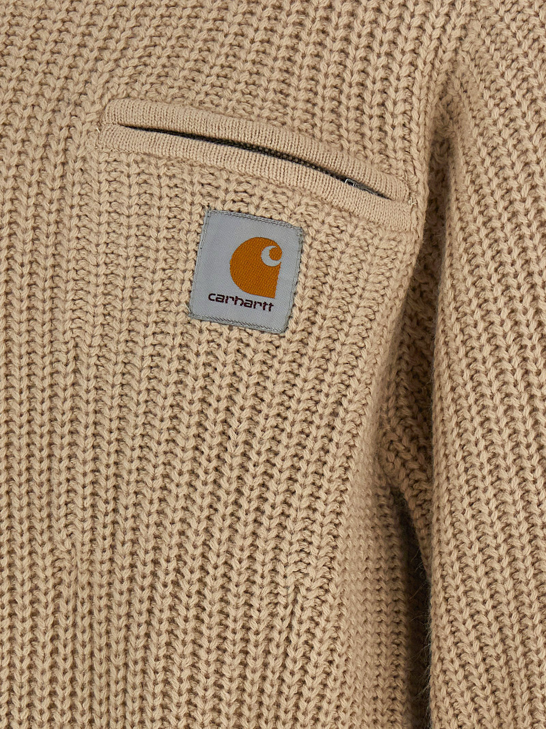 Carhartt Wip Detroit Half Zip Maglioni - Beige | ce7b66db97ed729a870cfaa9668e99774b93e2d3