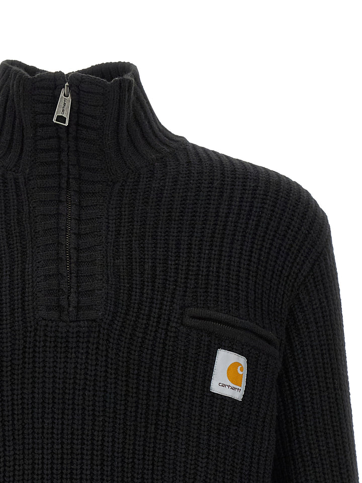 Carhartt Wip Detroit Half Zip Maglioni - Nero | 69ebbfc1881008284c78efa26d9063845958b0fa