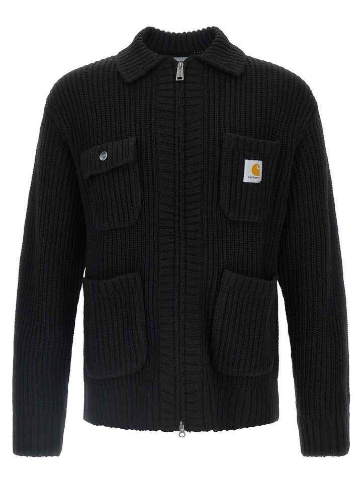Carhartt Wip Chore Knit Jacket Maglioni - Nero | 88cfb5d740eed48002e2d4010af29b15649b51a3