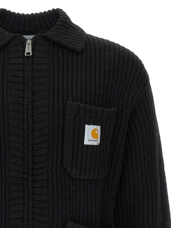 Carhartt Wip Chore Knit Jacket Maglioni - Nero | 6d7fb928f9adbcdb7bbc4cb75d1863d6fe6b1690