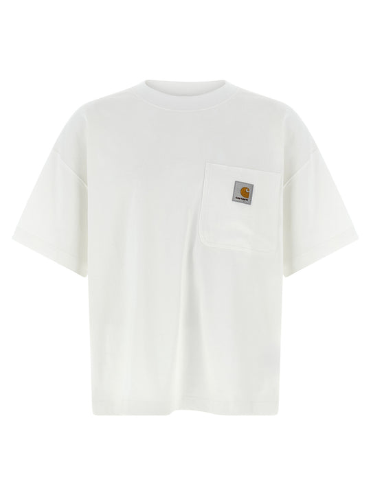 Work Pocket T Shirt Bianco