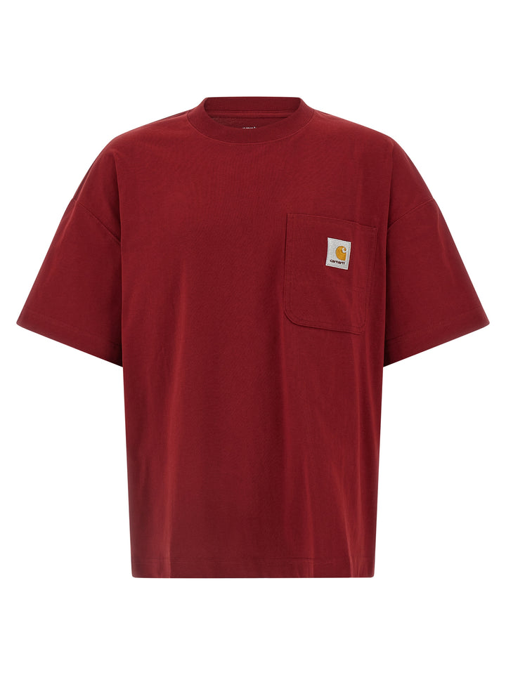 Carhartt Wip Work Pocket T shirt - Rosso | 1108642ea94ea9b8d8393dee7577b0c1c4ec426a