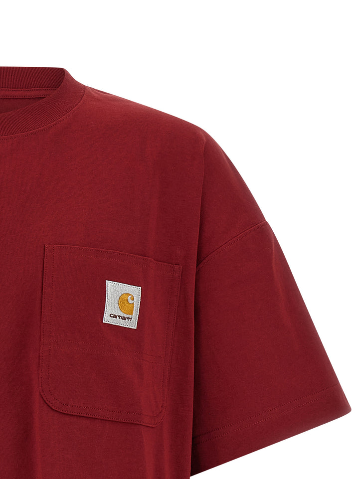 Carhartt Wip Work Pocket T shirt - Rosso | d59e51dacbfcc57cf23f329e55059d2ece4e5cdf
