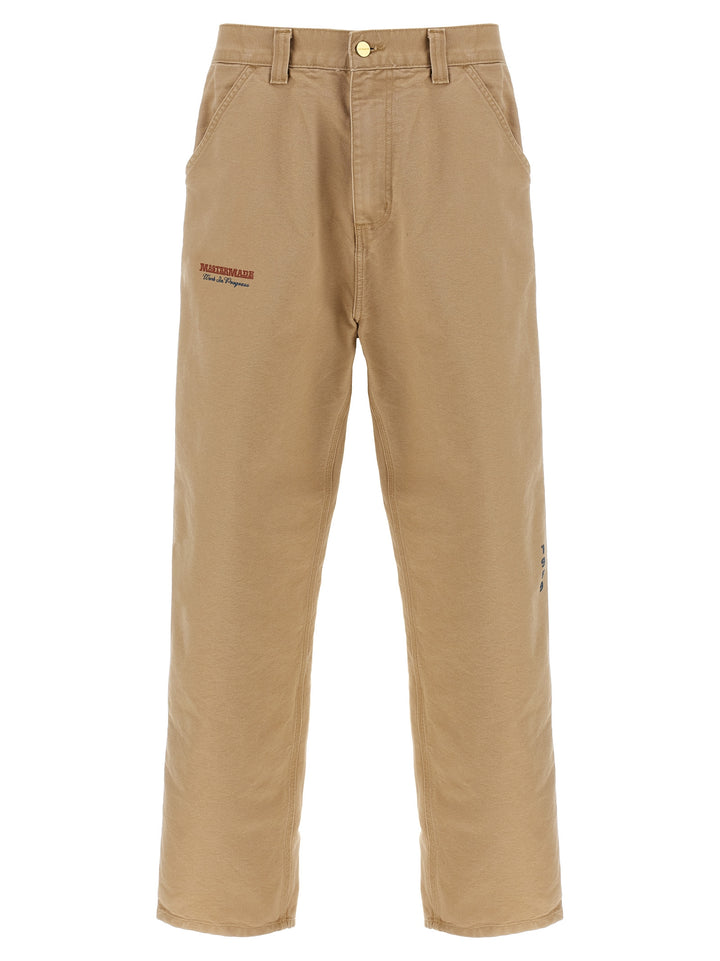 Carhartt Wip Single Knee Graphic Pantaloni - Beige | 90267dac5c374d948581c6691ba91557f98d5176