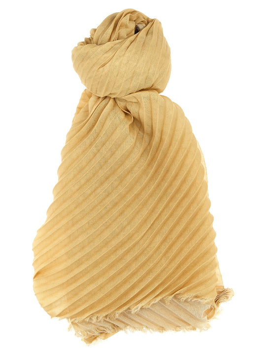Double Pleats Sciarpe Beige