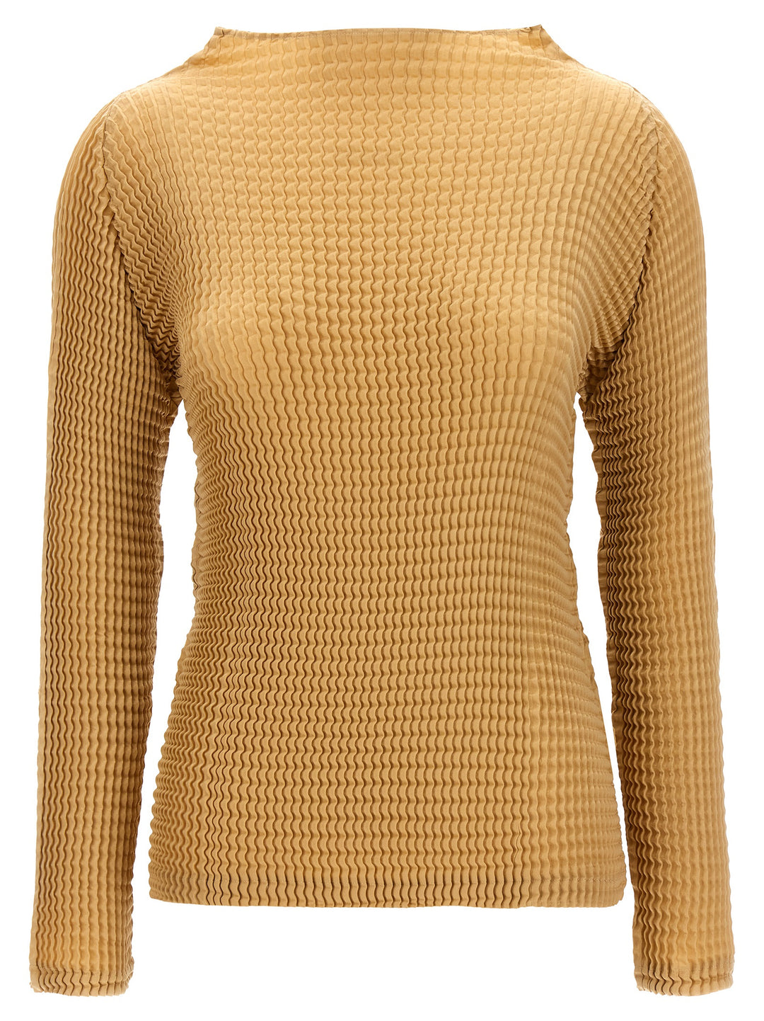 Issey Miyake Suede Like Pleats Camicie - Beige | 211263743086f104a1a026b7452cfa497e7cf173