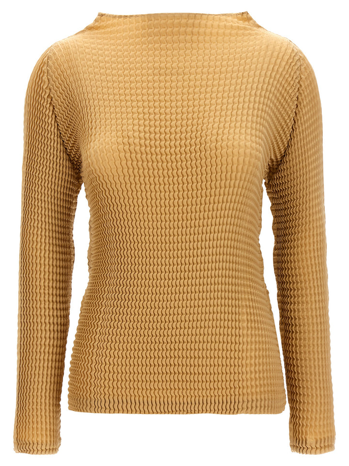 Issey Miyake Suede Like Pleats Camicie - Beige | 211263743086f104a1a026b7452cfa497e7cf173