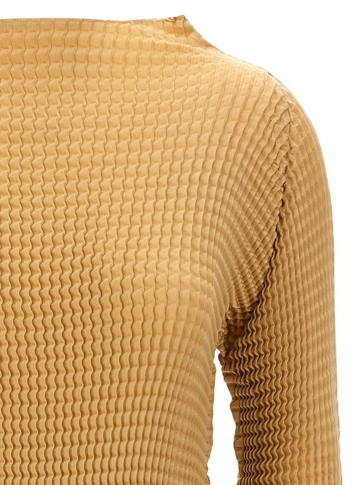 Issey Miyake Suede Like Pleats Camicie - Beige | 60c84fa11094cba3af4ed5563b1abdc5b1b982e3