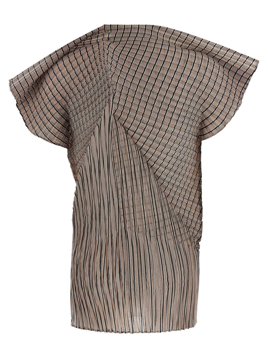 Issey Miyake Generic Stripes (Machine Pleats) Top - Marrone | 4e7b65237cc943b9fd07e73e38a0da6776174c2f