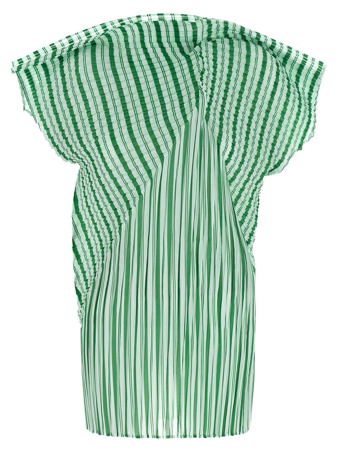 Issey Miyake Generic Stripes (Machine Pleats) Top - Verde | 66c90f4473cbcaa47d27cc04360595bf6abe50a2