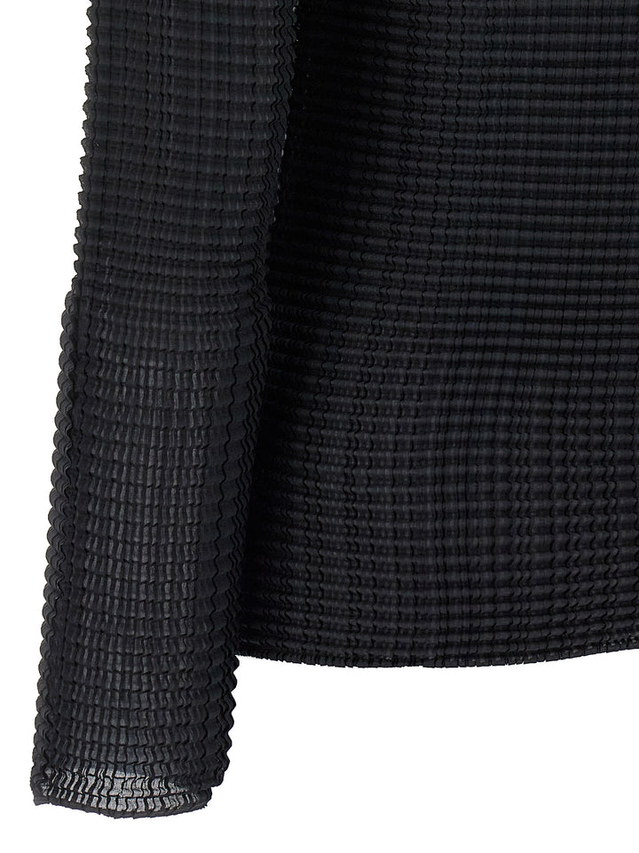 Issey Miyake Wooly Pleats Maglioni - Nero | 5325549fc016198807307aadb9b195a58911076f
