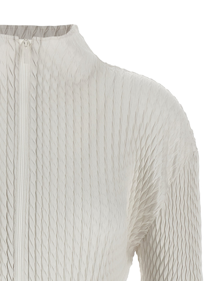 Issey Miyake Sleek Pleats Maglioni - Bianco | 7a1db624eab894319c2c72a195caf6412c203a5f