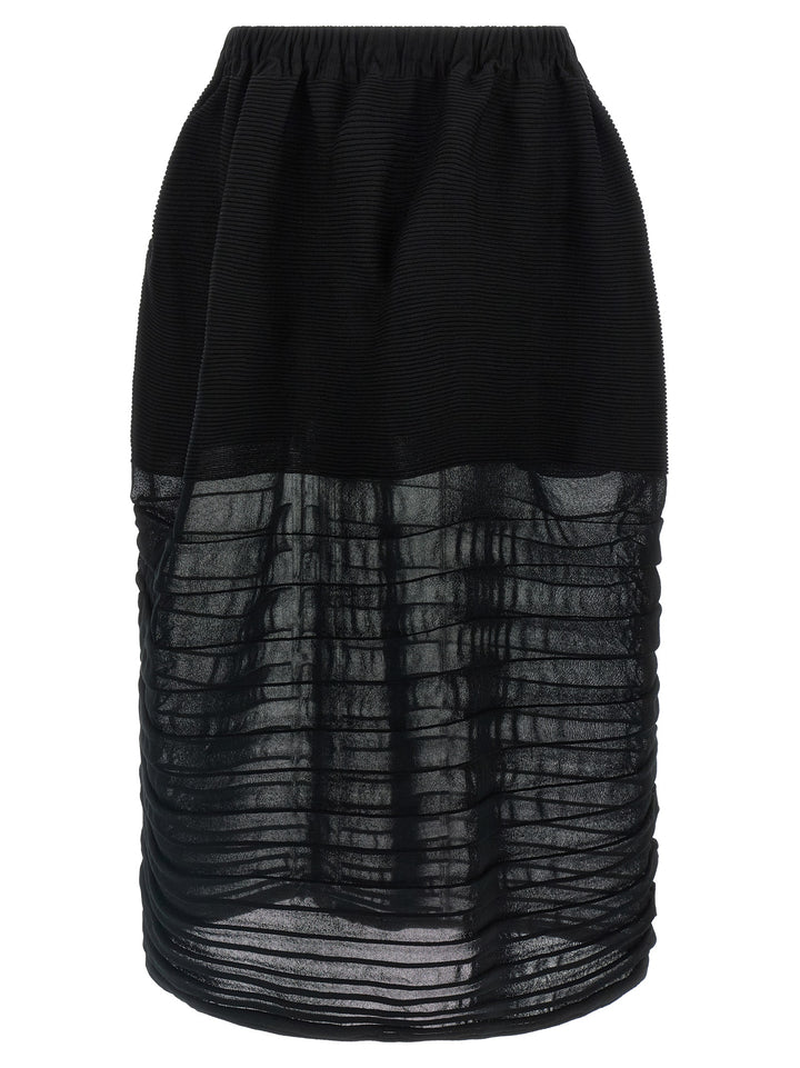 Issey Miyake Moving Knit Gonne - Nero | 2ff6b1e08f116feadfea64117c9b91b3a8fe4547