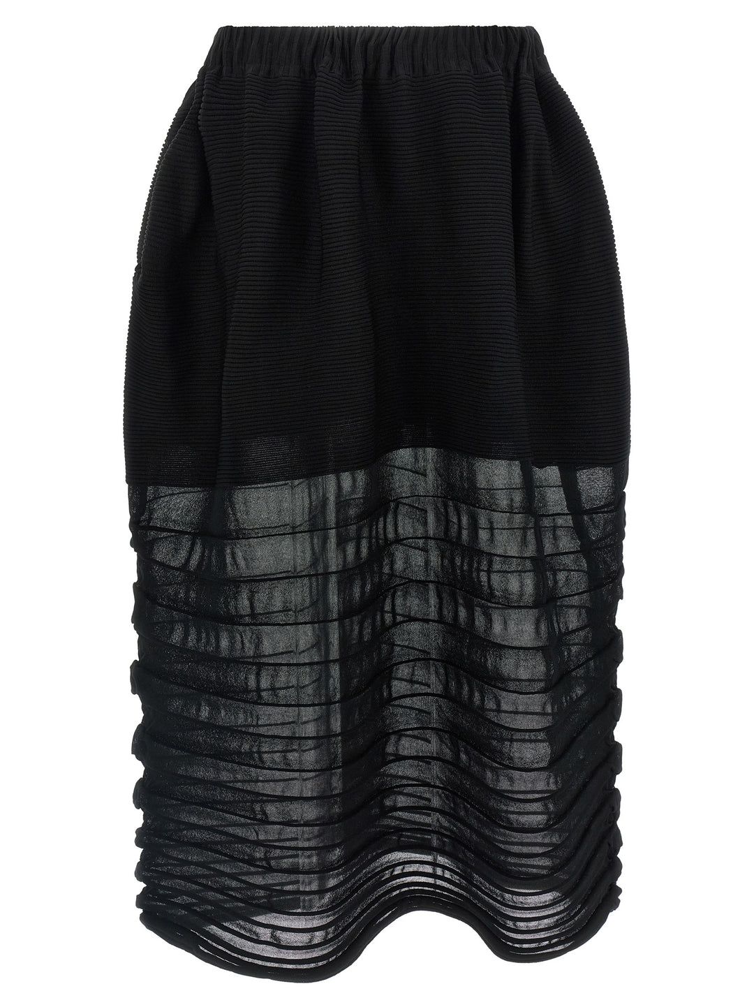 Issey Miyake Moving Knit Gonne - Nero | 436ca0079a9c5ec33520af0aff47cb150d47d0ca