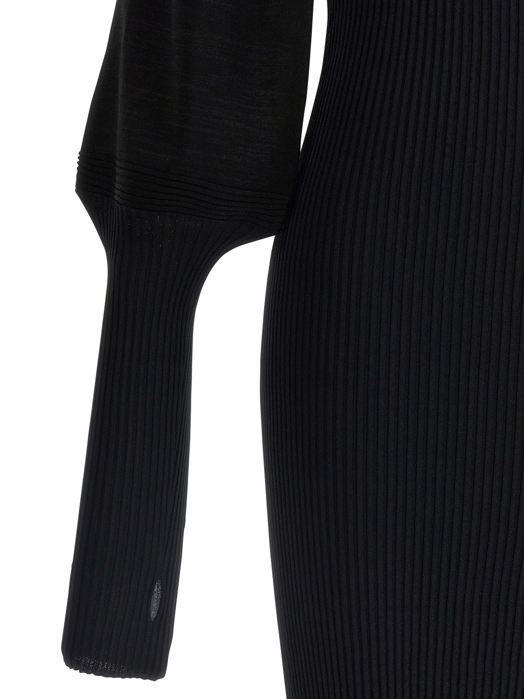 Issey Miyake Thin And Thick Knit Abiti - Nero | 8221a7a32ff057012c5230b8162feaad87404511