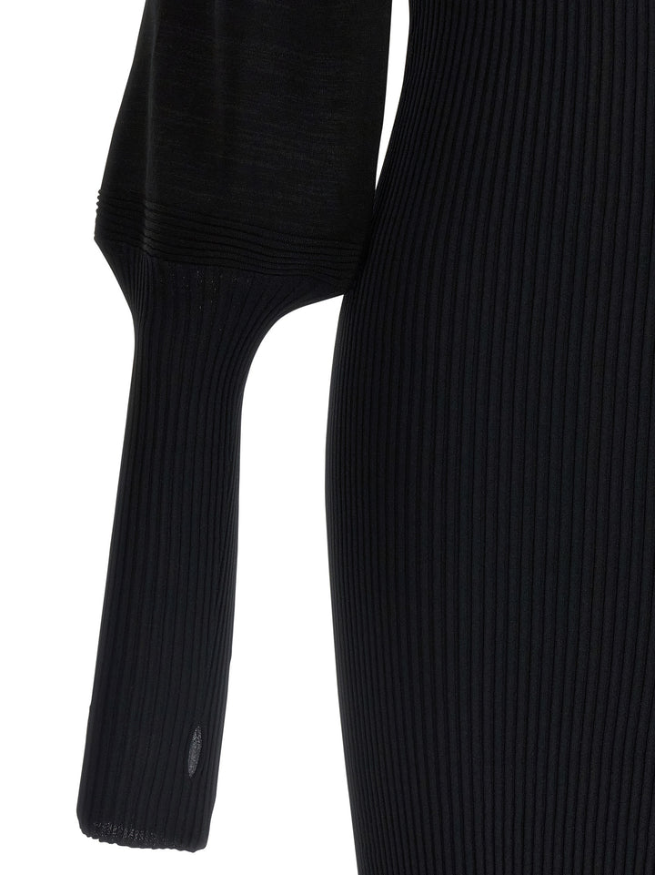 Issey Miyake Thin And Thick Knit Abiti - Nero | 8221a7a32ff057012c5230b8162feaad87404511