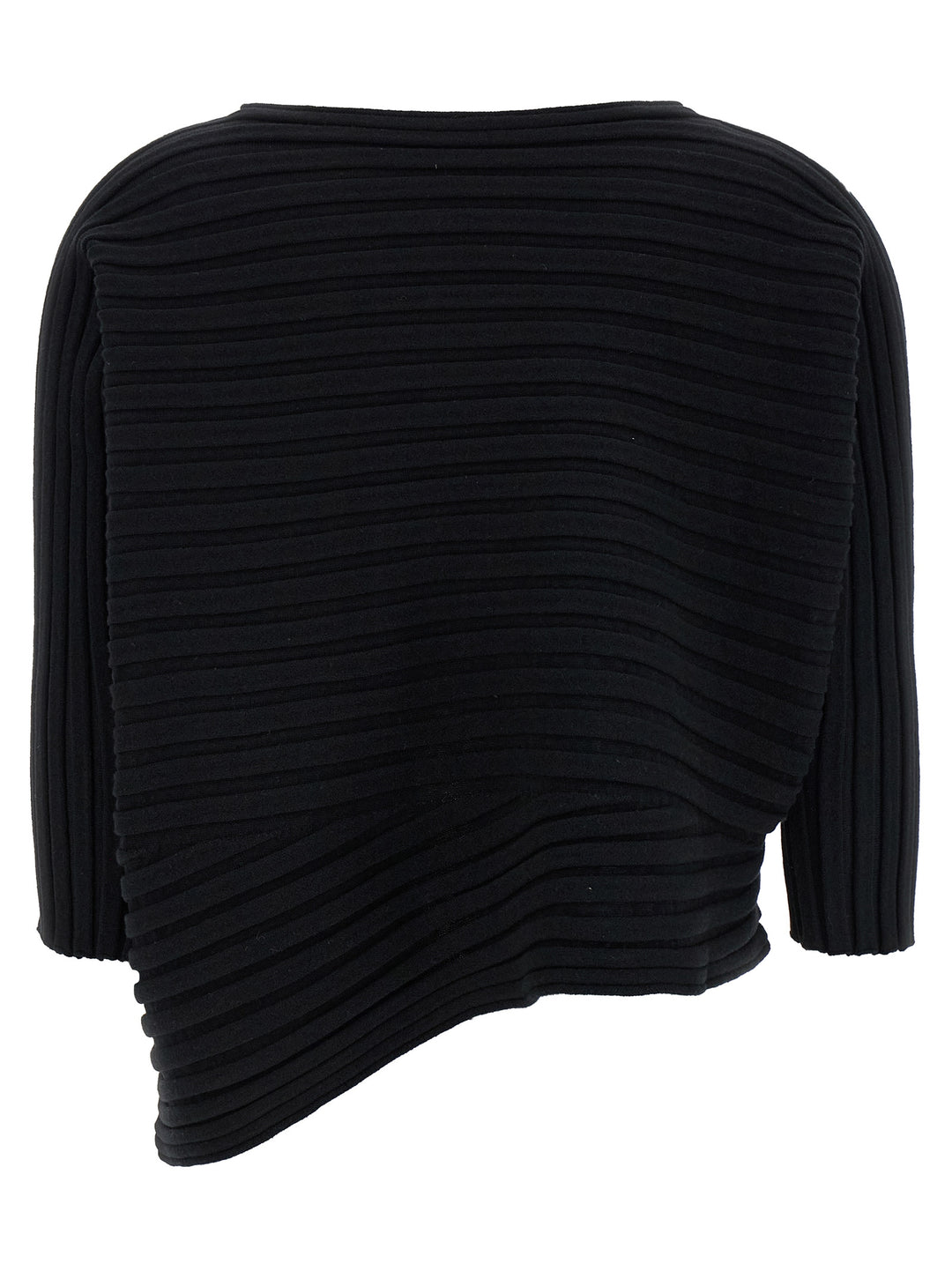 Issey Miyake Cotton Cashmere Knit Top - Nero | afd68306794bb31c7b83b6f11ddd0e71ef11ddf9