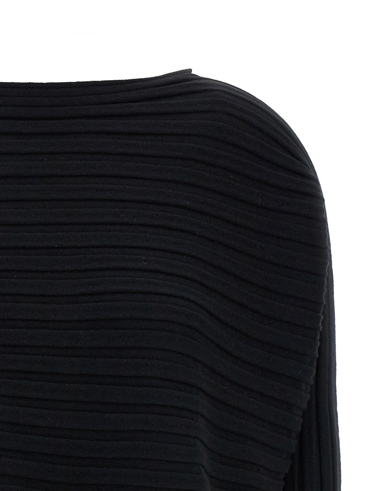 Issey Miyake Cotton Cashmere Knit Top - Nero | 579891b93bb58f3db63001b7141a3f0410162c46
