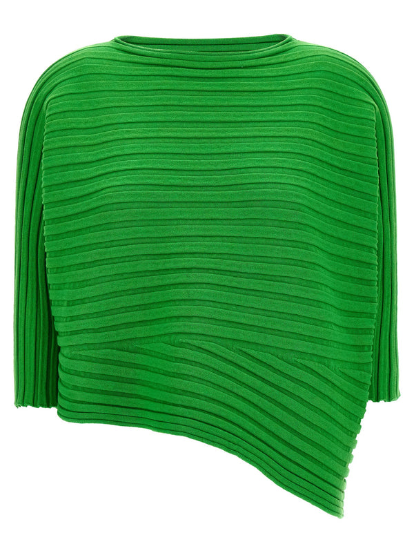Cotton Cashmere Knit Tops Green